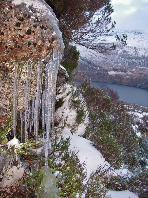 Ice will be forming in the corries, hoprfully not dripping like this one!