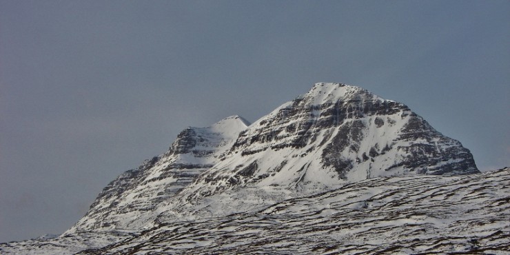 Liathach. Spectacular! Walkers summiting were visible from the road.
