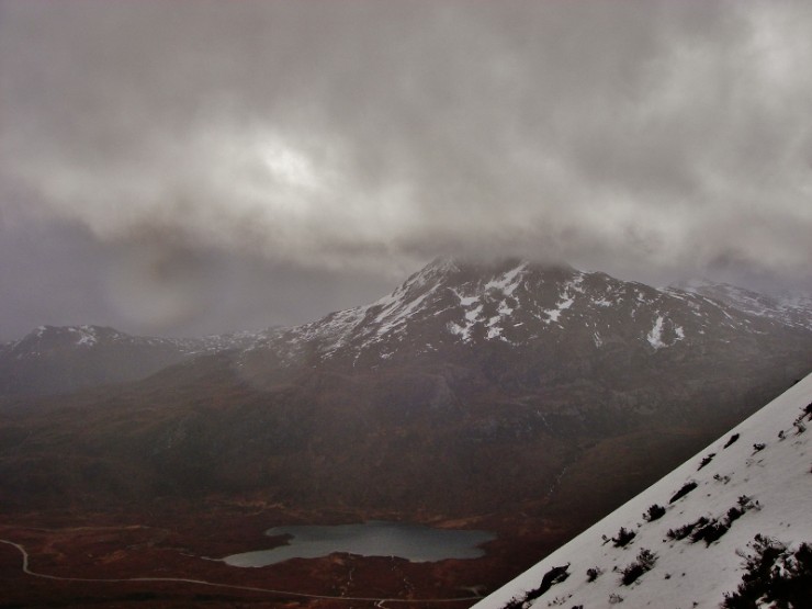 Sgurr Dubh 782m and snow disappearing fast.