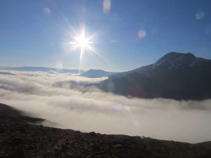 Early morning view to the South East from Beinn Eighe.