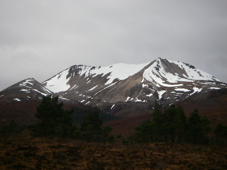 East end of Beinn Eight has the most snow as usual