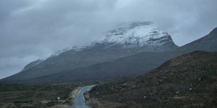 Snow level at 600m on east end of Liathach