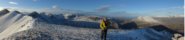 Bein Eighe tops from Sgorr Ban in the cold sunshine.