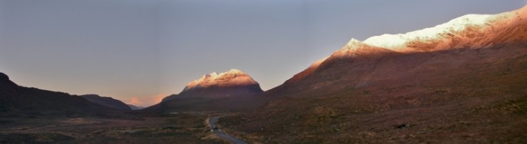 Morning Alpenglow on Liathach and Coire an Laoigh, Beinn Eighe.