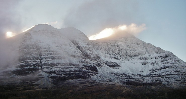 Northern corries of Liathach. Little snow, no ice, plenty rime!