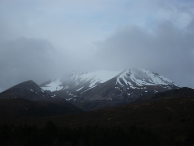 Beinn Eighe just before being enveloped in the mist