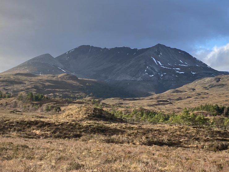 Sgurr Ban on the East edge of Beinn Eighe, when the sun did finally come out this afternoon.