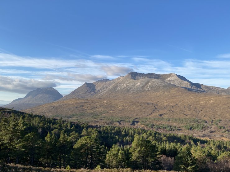 The east end of Beinn Eighe with Liathach in the distance.