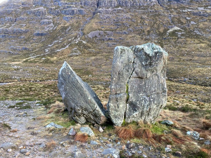 An erratic, split by weathering and frost / ice action many, many years ago judging by the weathering. I wonder if these two pieces will still be side by side, or on opposite sides of the world millions of years from now, when the human race is likely long since gone.