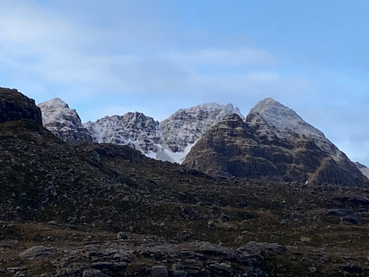 A fairly decent snow patch high up in Coireag Cham, below Mullach an Rathain, Liathach. By far our biggest remaining snow patch in Torridon. It was good to spot this today as I had believed there was no snow patches like this still left.