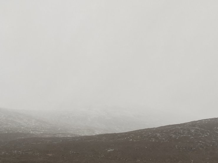 No view!! I was hoping to get a view towards Sgurr Mor in the Fannichs, but it wasn't to be.