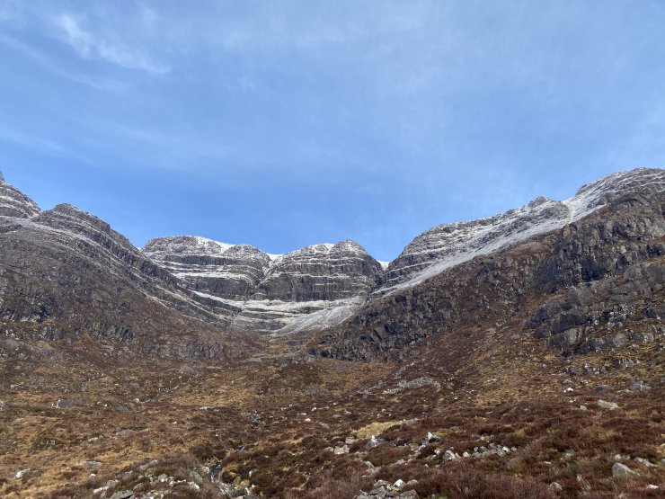 Looking into the upper reaches of Coire Liath Mhor on Liathach