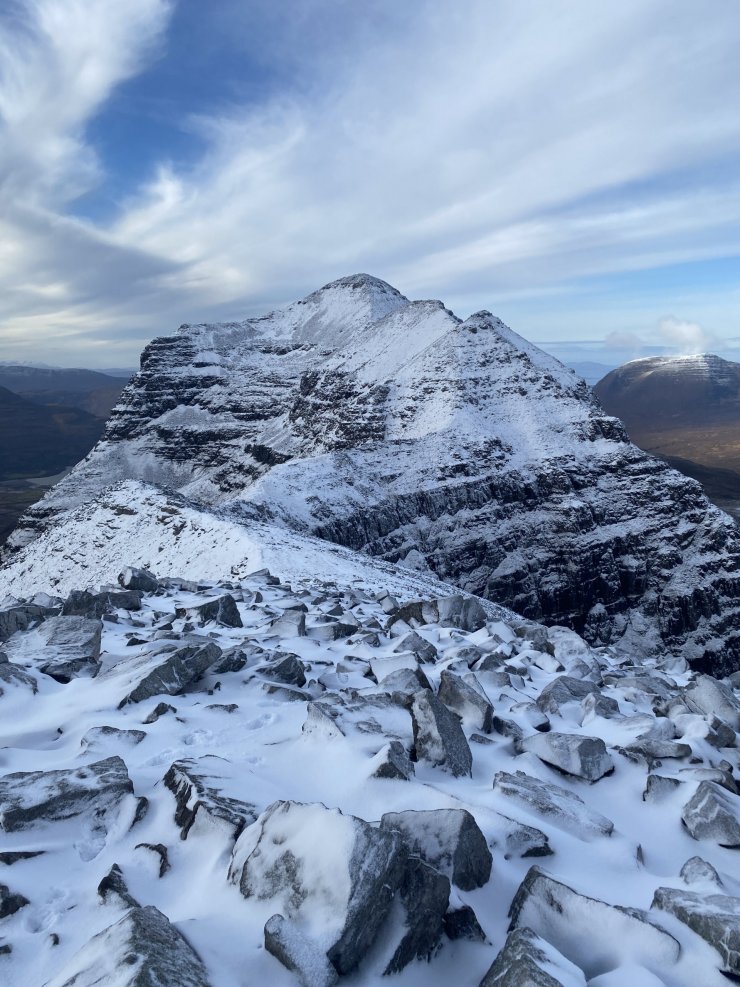 Looking West along the ridge of Liathach.