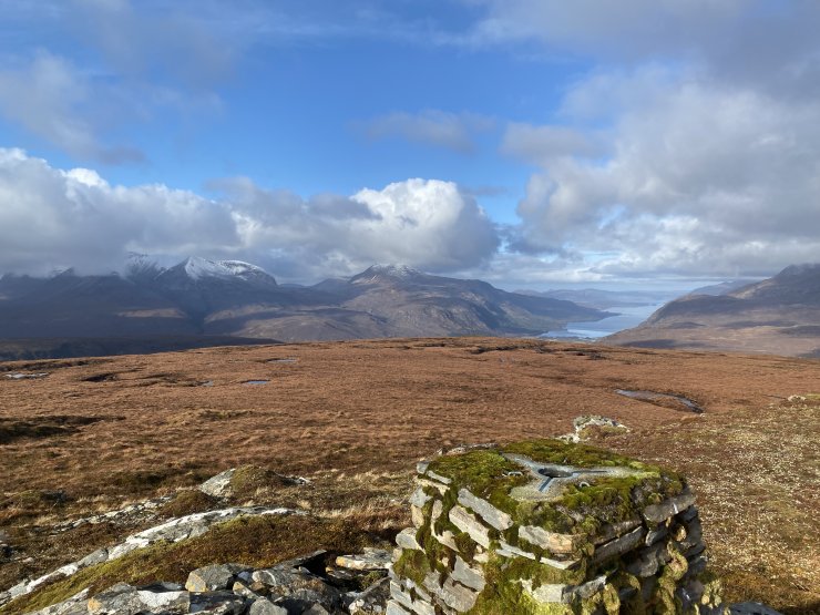 Looking down Loch Maree, with Creag Dhubh, and Meall a Ghiuthais on the left.