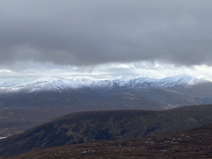 Looking South to the Northern aspects of the Glencarron / Glenuig hills with Moruisg on the right.