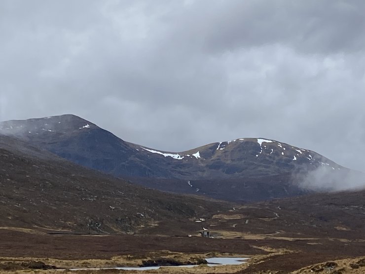 The Fannich hills. Meall a Chrasgaidh, with Carn na Creche on the left.