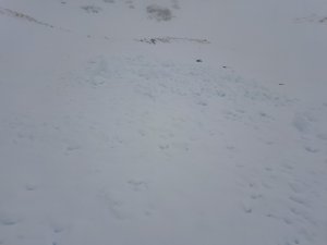 More avalanche debris from Sunday