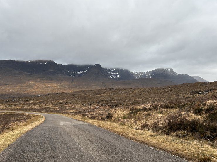 The corries of Beinn Bhan from the Glenshieldaig road.