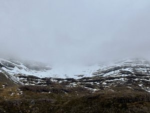 Firm snow at higher elevations