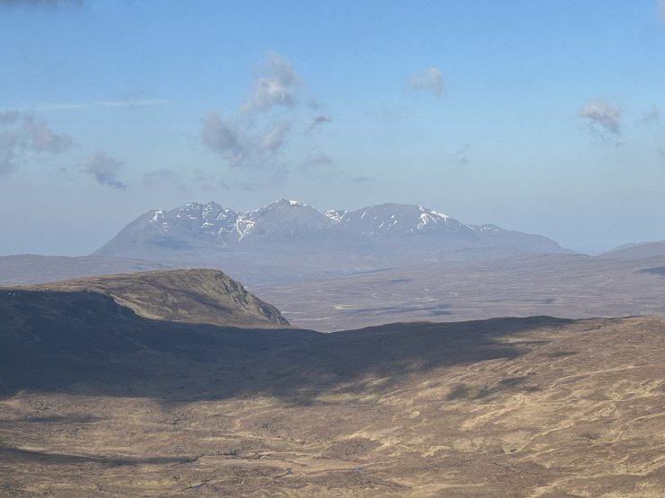 An Teallach from the Fannich hills.