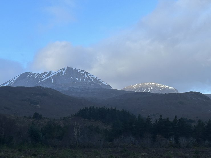 Creag Dubh and Ruadh-stac Beag from Kinlochewe.